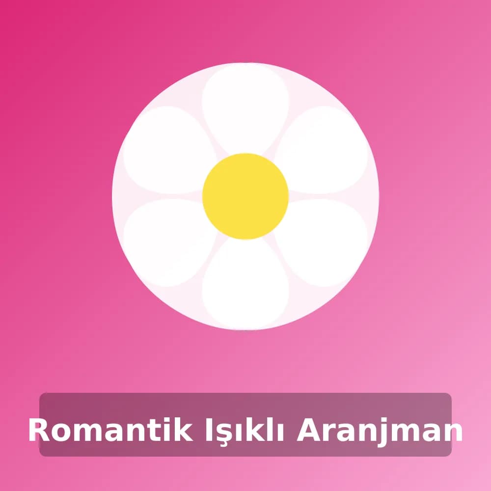 Romantik Işıklı Aranjman